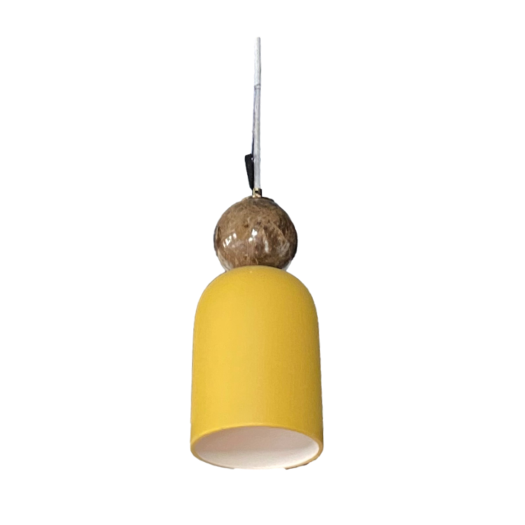 AROMAS DEL CAMPO lampa wisząca BELL z brązowym marmurem