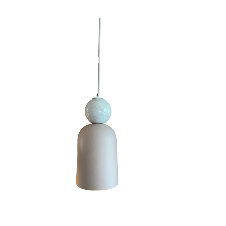 AROMAS lampa wisząca BELL z białym marmurem