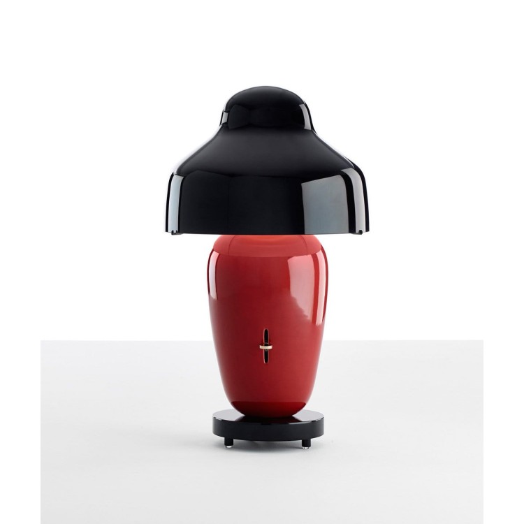 PARACHILNA Lampa stołowa CHINOZ Czerwono-Czarna