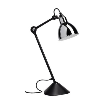 DCW Lampa biurkowa N°205 Chrom-Czarny