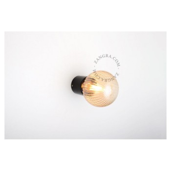 ZANGRA Lampa sufitowa/ścienna ceramiczna czarna light.014.009.b E27