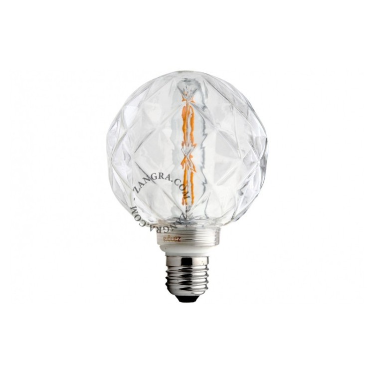 ZANGRA Dekoracyjna żarówka LED z kloszem G95 E27
