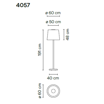VIBIA Lampa podłogowa zewnętrzna WIND 4057 Brązowy