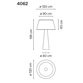 VIBIA Lampa podłogowa zewnętrzna WIND 4062 Brązowy