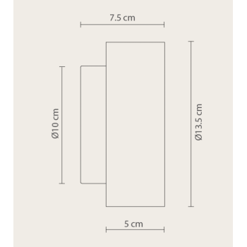ROBIN Kinkiet ROCK BIG 14 cm II kat.