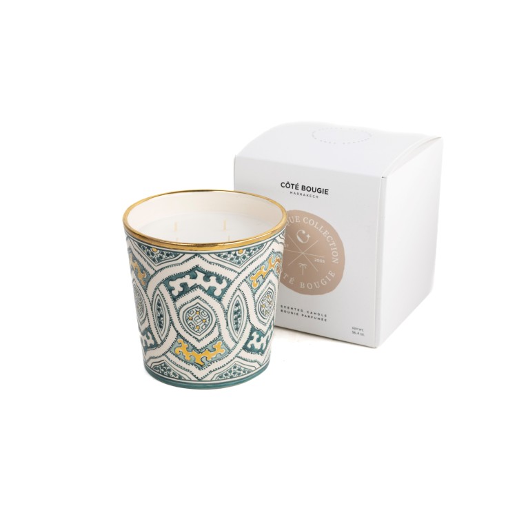 CÔTÉ BOUGIE Świeca zapachowa BOUGIE ANDALOU BLEU XL Mint Tea CÔTÉ BOUGIE Świeca zapachowa BOUGIE ANDALOU BLEU XL Mint Tea