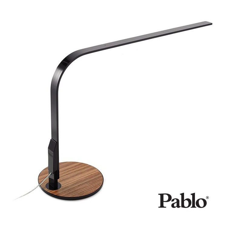 PABLO DESIGN Lampa biurkowa LIM 360 czarna/orzech