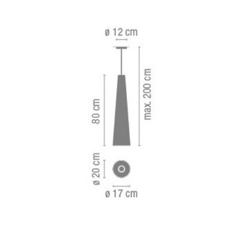 VIBIA Lampa Wisząca Wind czarna II kat.
